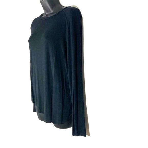HALOGEN ASYMMETRICAL LONG SLEEVE TOP BLACK SIZE SMALL - Picture 5 of 10